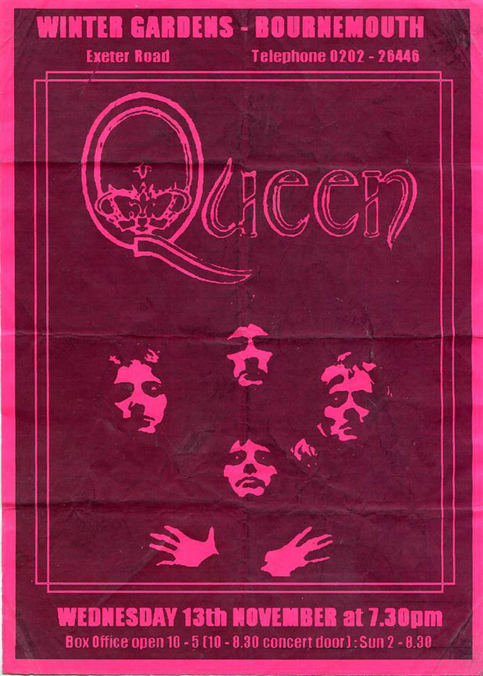 Queen in Bournemouth on 13.11.1974