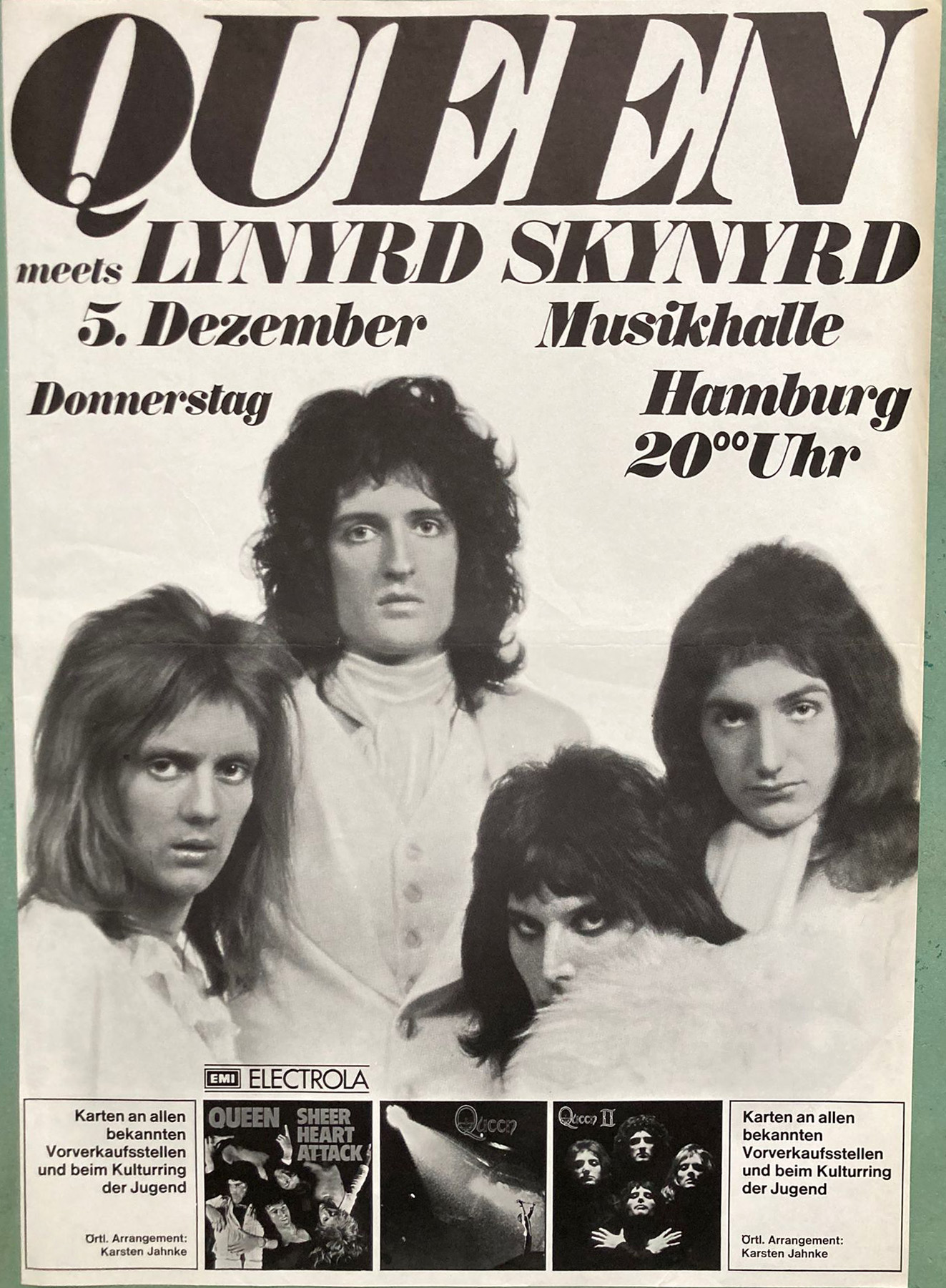 Queen in Hamburg on 05.12.1974