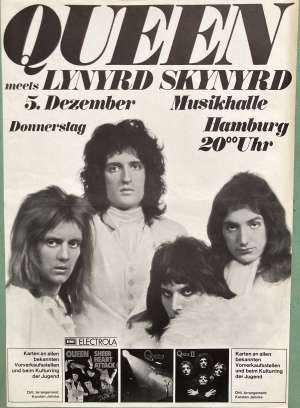Poster - Queen in Hamburg on 05.12.1974