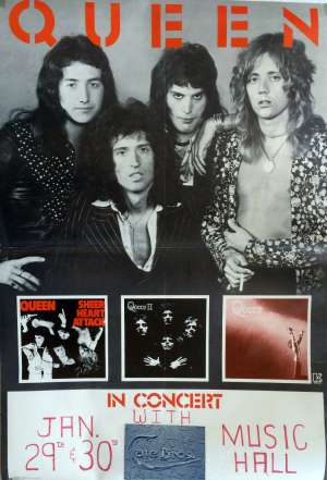 Poster - Queen in Boston on 29.01.1976