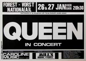 Poster - Queen in Brussels on 26.-27.01.1979