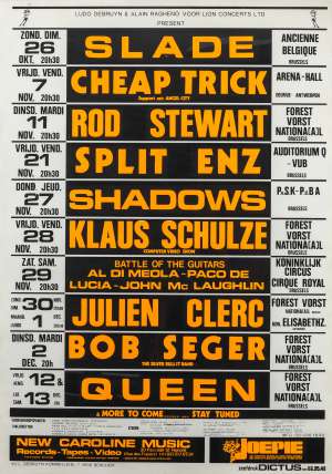 Poster - Queen in Brussels on 12.-13.12.1980