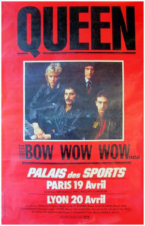 Poster - Queen in Paris/Lyon on 19./20.04.1982