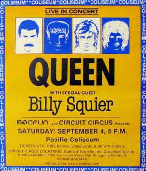 Poster - Queen in Vancouver on 04.09.1982