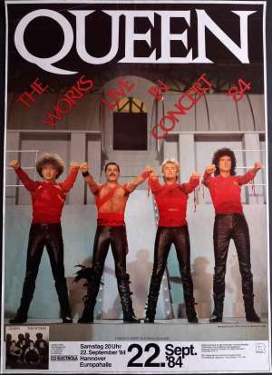 Poster - Queen in Hannover on 22.09.1984