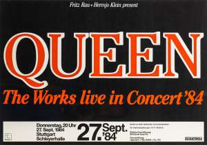 Poster - Queen in Stuttgart on 27.09.1984