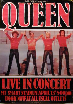 Poster - Queen in Auckland on 13.04.1985