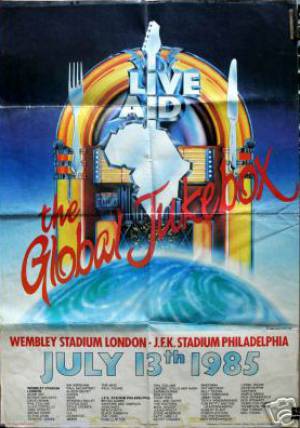 Poster - Queen on the Live Aid festival on 13.07.1985