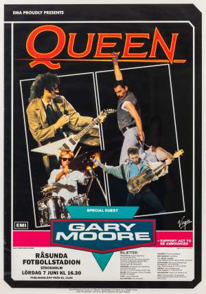 Poster - Queen in Stockholm on 07.06.1986