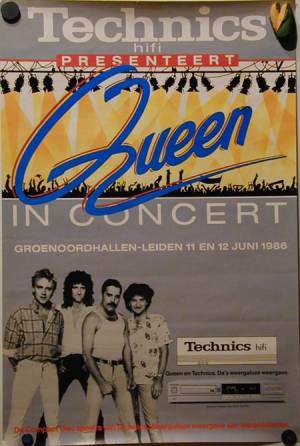 Poster - Queen in Leiden on 11.-12.06.1986
