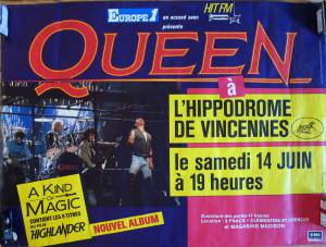 Poster - Queen in Paris on 14.06.1986