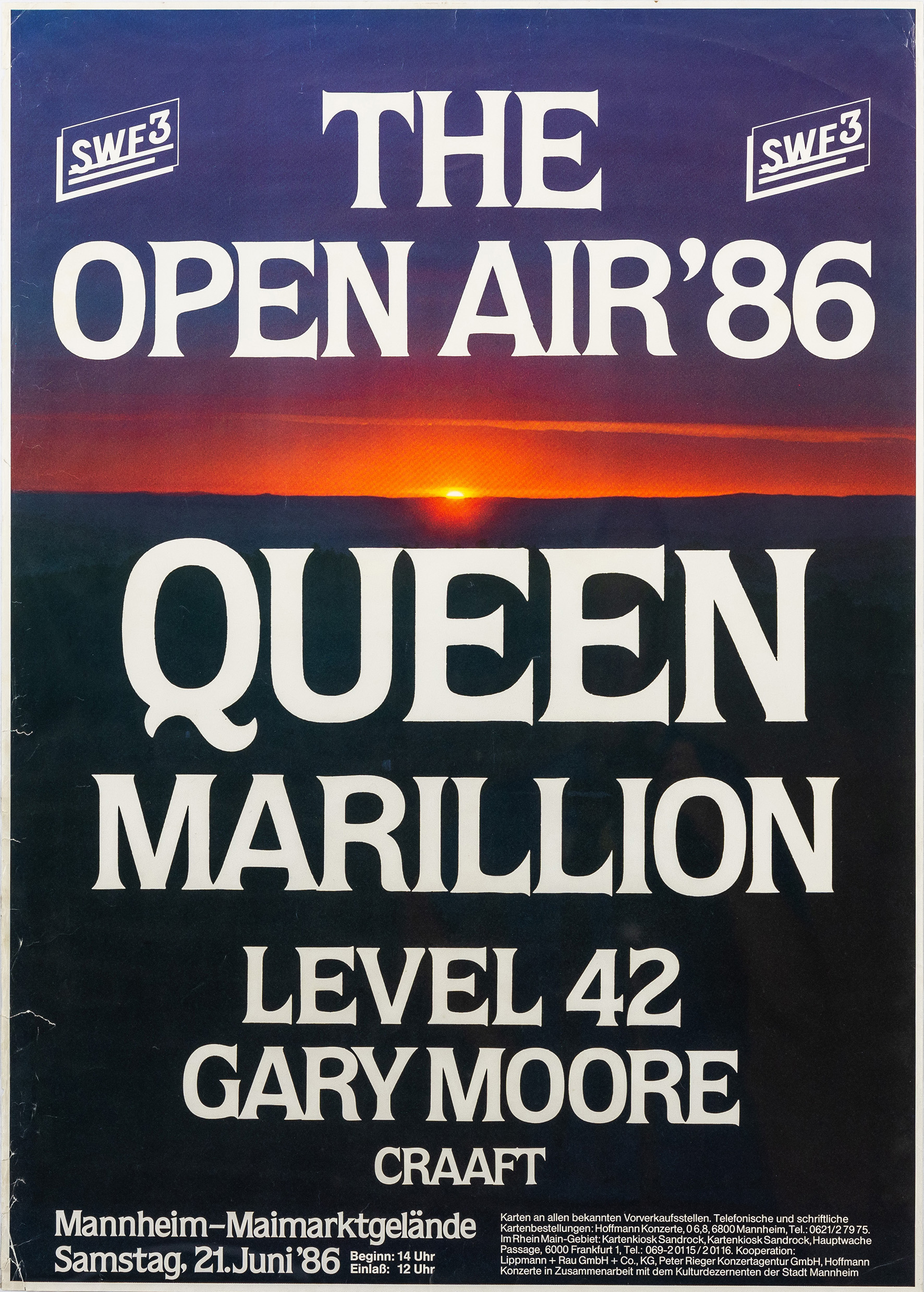 Queen in Mannheim on 21.06.1986