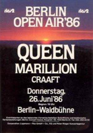 Poster - Queen in Berlin on 26.06.1986