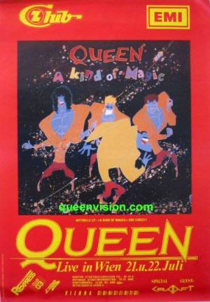 Poster - Queen in Vienna on 21.-22.07.1986