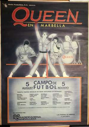 Poster - Queen in Marbella on 05.08.1986