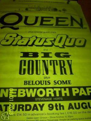 Poster - Queen in Knebworth Park on 09.08.1986