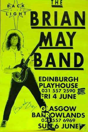 Poster - Brian May in Glasgow in 1993