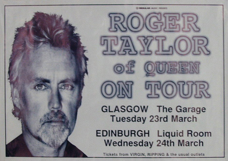 Roger Taylor in Glasgow/Edinburgh on 23./24.03.1999