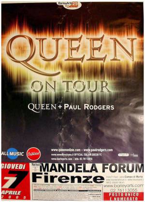 Poster - Queen + Paul Rodgers in Firenze on 07.04.2005