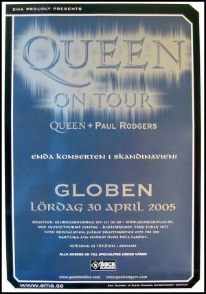 Poster - Queen + Paul Rodgers in Stockholm on 30.04.2005