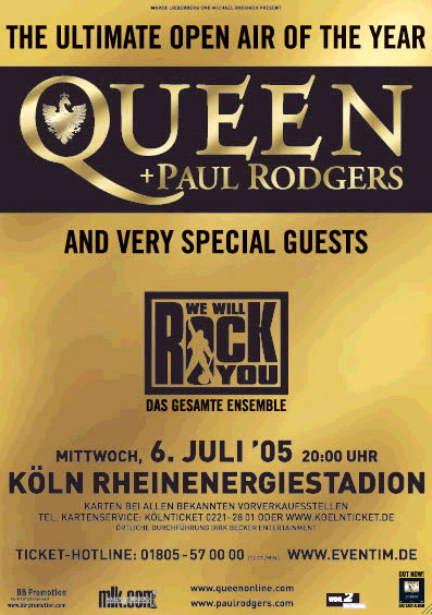 Queen + Paul Rodgers in Cologne on 06.07.2005