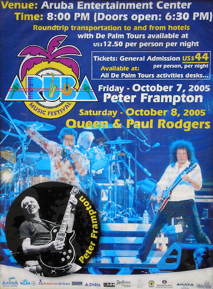 Queen + Paul Rodgers in Aruba on 08.10.2005