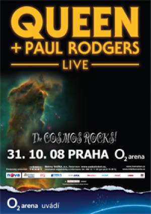 Poster - Queen + Paul Rodgers in Prague on 31.10.2008