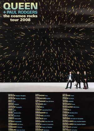 Poster - Queen + Paul Rodgers on tour in 2008