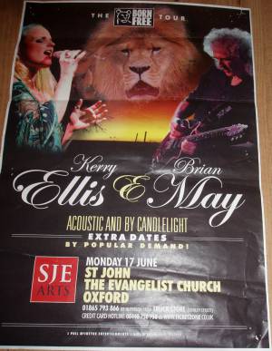 Poster - Brian May with Kerry Ellis in Oxford on 17.06.2013
