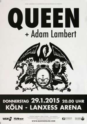 Poster - Queen + Adam Lambert in Cologne on 29.01.2015