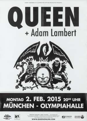 Poster - Queen + Adam Lambert in Munich on 02.02.2015