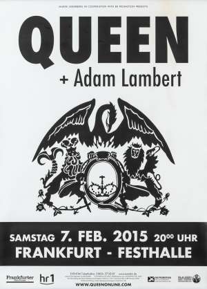 Poster - Queen + Adam Lambert in Frankfurt on 07.02.2015