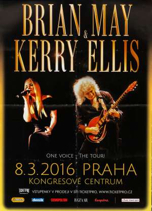 Poster - Brian May with Kerry Ellis in Prague on 08.03.2016