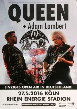 Poster - Queen + Adam Lambert in Cologne on 27.05.2016