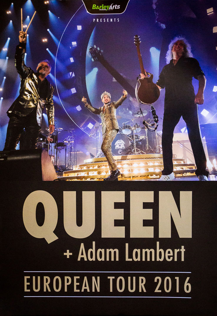 Queen + Adam Lambert European tour poster (part of VIP packages)