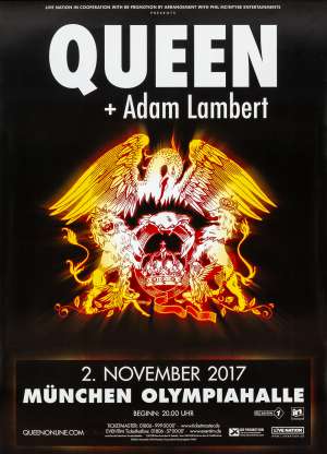 Poster - Queen + Adam Lambert in Munich on 02.11.2017