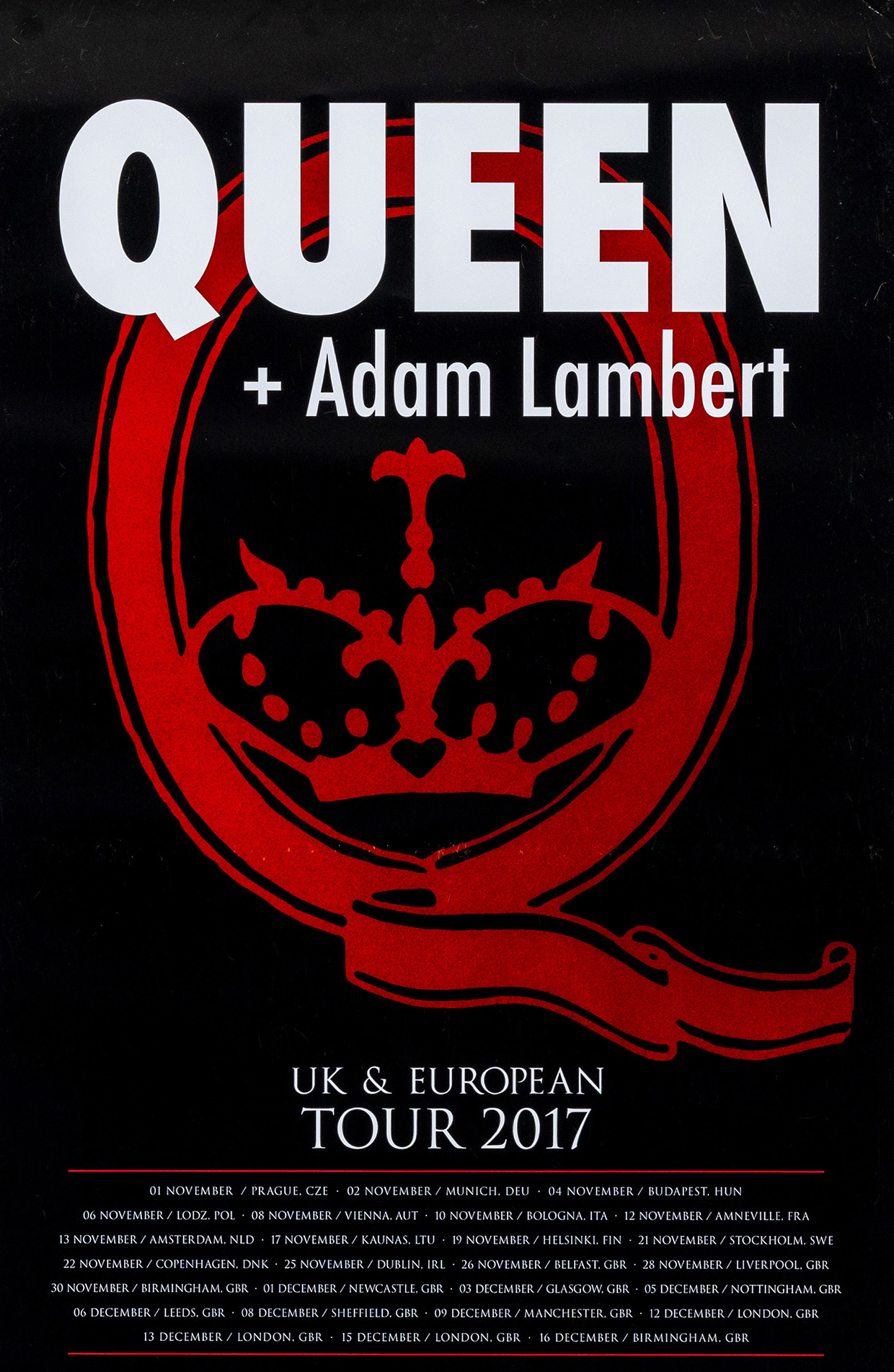 Queen + Adam Lambert on tour in 2017