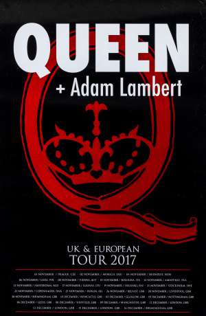 Poster - Queen + Adam Lambert on tour in 2017