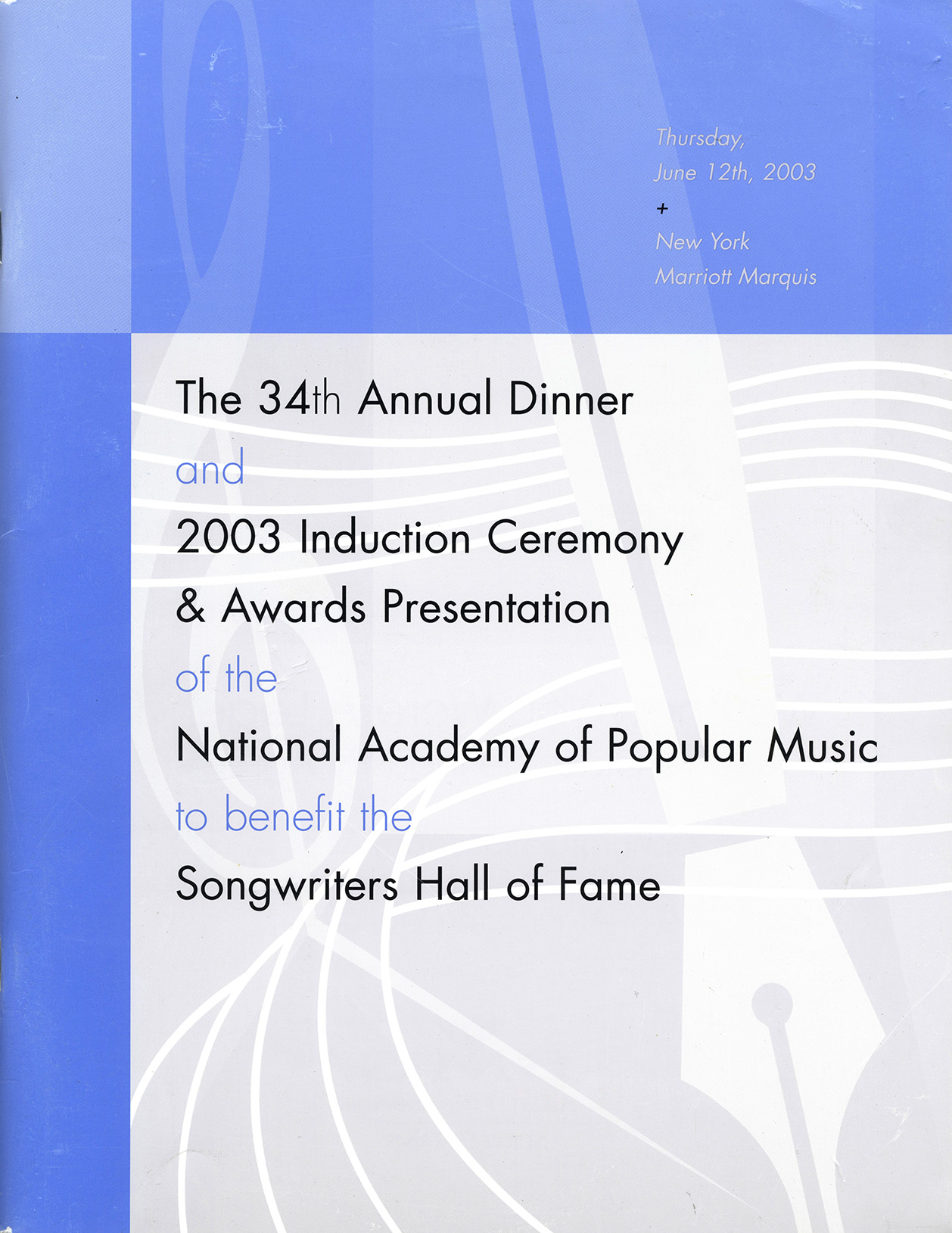 Songwriter's Hall Of Fame program (USA)