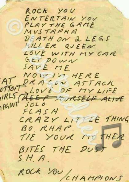 Setlist - Queen - 21.01.1979 Dortmund, Germany