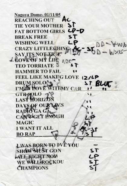 Setlist - Queen + Paul Rodgers - 01.11.2005 Nagoya, Japan
