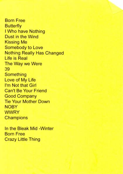 Setlist - Brian May - 16.11.2012 Portsmouth, UK