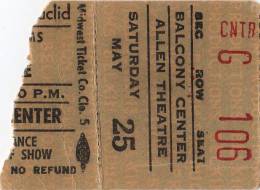 Ticket for a Mott The Hoople concert in Cleveland, USA where Queen were scheduled as a support band but couldn't play due to Brian's illness