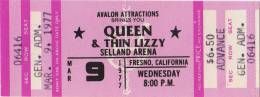 Ticket for a cancelled concert (Fresno, USA)