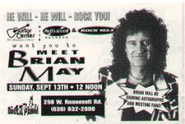 Ticket for an autograph session with Brian (Chicago, USA)
