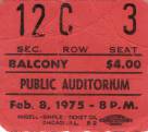 Ticket stub - Queen live at the Music Hall, Cleveland, OH, USA (2nd gig) [08.02.1975 (2nd gig)]