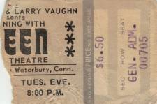 Ticket stub - Queen live at the Palace Theatre, Waterbury, CT, USA [27.01.1976]