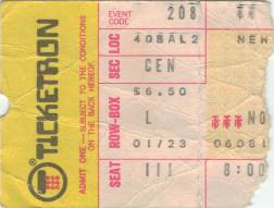 Ticket stub - Queen live at the Beacon Theatre, New York, NY, USA [08.02.1976]