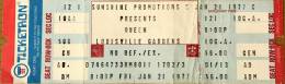 Ticket stub - Queen live at the The Gardens, Louisville, KY, USA [21.01.1977]