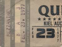 Ticket stub - Queen live at the Kiel Auditorium, St. Louis, MO, USA [23.02.1977]